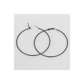 Klasik Halka Küpe-Siyah