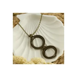 Kapaklı Camlı Kolye-Antik