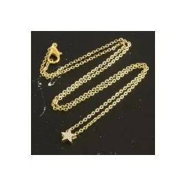 Sarı Renkli Yıldız Kutulu Kolye-Sarı