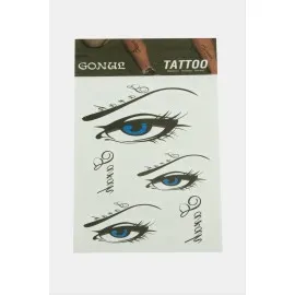 Göz Tattoo Dövme Sticker-Beyaz