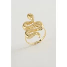 Yılan Metal Yüzük-Sarı