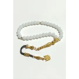 Ceyt Taşı Tesbih 8 Mm-Beyaz