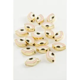 Göz Mineli Bileklik Ve Kolye Ucu Aparatı 1 Adet-Pembe