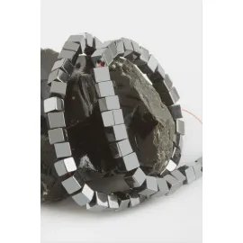 Küp Hematit Taşı 6 mm-Antrasit