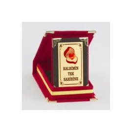 Kalbimin Tek Sahibi Plaketi-Kırmızı