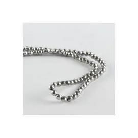 3 mm Fasetli Hematit Taşı-Gümüş Rengi