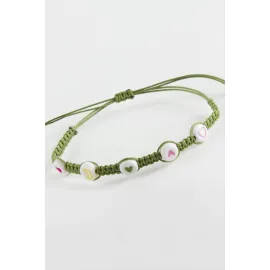 Emoji Makrome Örgülü Bileklik-Renkli