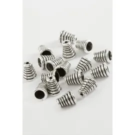 1 Cm Çizgili Tesbih Ara Aparatı 50 Gram-Gümüş Rengi