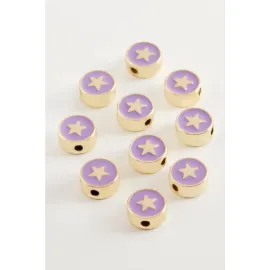 Yıldız Mineli Bileklik ve Kolye Ucu Aparatı 1 Adet-Açık Mavi