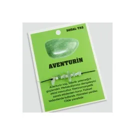Aventurin Doğaltaşlı İp Bileklik-Yeşil