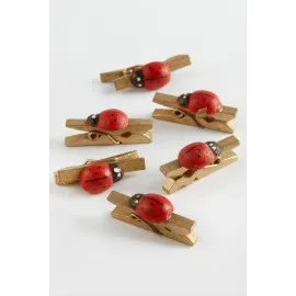 1 Adet Uğur Böceği Süs Mandal-Sarı