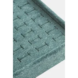 Yatay Anfora Kumaş Batırmalı Yüzük Tablası-Haki Yeşil