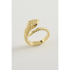 Yılan Metal Yüzük-Sarı