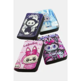 Labubu Deri Cüzdan-Renkli