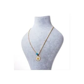 Papatya Figürlü Kolye-Sarı