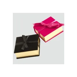 Kurdale Kadife Ahşap Lüx Kelepçe Bileklik Kutusu-Siyah