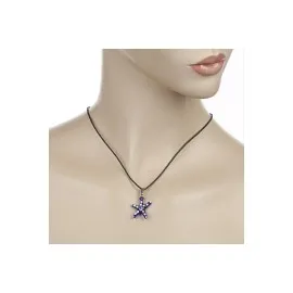 Deniz Yıldızı Cam Kolye-Renkli