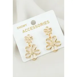 Papatya Metal Küpe-Sarı