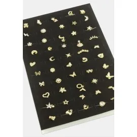 Tragus Zirkon Taşlı  Piercing 1 Adet-Sarı