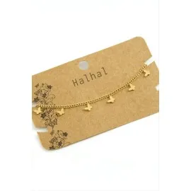 Kelebek Lüks Çelik Halhal-Sarı