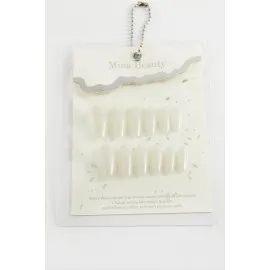 Mina Beauty Kedi Gözü Takma Tırnak-Kırık Beyaz