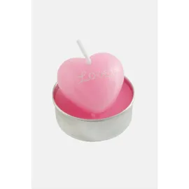 Kalp Pembe Mum-Pembe