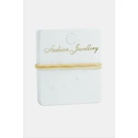 6 Delikli Küpe Kartı 200 Adet-Beyaz