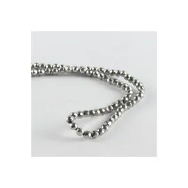 3 Mm Fasetli Hematit Taşı-Gümüş Rengi