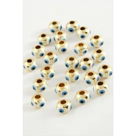 Nazar Mineli Bileklik Ve Kolye Ucu Aparatı 1 Adet-Beyaz