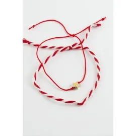Yıldız Şans İp Bileklik-Kırmızı
