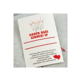 Kader Bağı Kırmızı İp Bileklik-Renkli