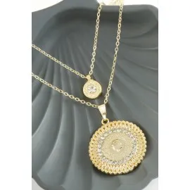 Mustafa Kemal Atatürk Yeni Sezon İkili Kolye-Sarı