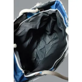 Kelebek Desenli Plaj Çantası-Renkli