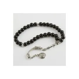 Onix Parlak Doğaltaş Tesbih 8 Mm-Siyah