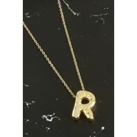 R Harfli Balon Kolye-Sarı