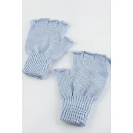 Kesik Uçlu Eldiven-Açık Mavi