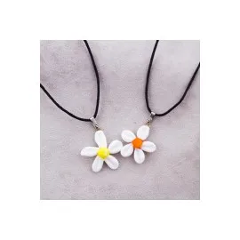 Papatya Cam Kolye-Renkli