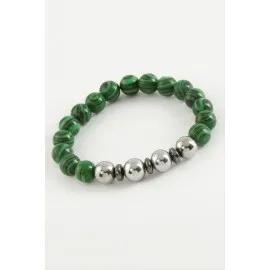 Malahit Hematit Doğaltaş Bileklik-Yeşil