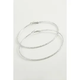 Burgulu Baklava Metal Halka Küpe 8-9-10 Cm-8 Cm