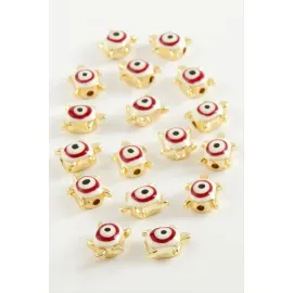 Kaplumbağa Mineli Bileklik ve Kolye Ucu Aparatı 1 Adet-Kırmızı