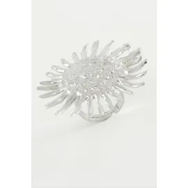 Güneş Metal Yüzük-Gümüş Rengi