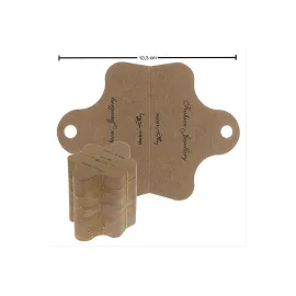 Kraft Kelebek Kolye Kartı-Beyaz-1