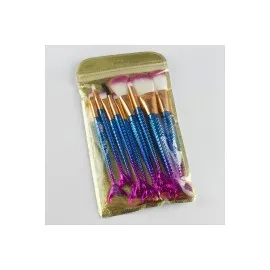 Ocean 10Lu Balık Makyaj Fırça Seti-Pembe