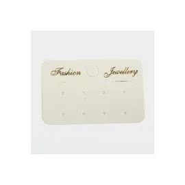 12 Delikli Lüx Küpe Kartı-Beyaz