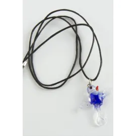 Kuş Cam Kolye-Renkli