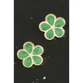 Papatya Yeni Sezon Mineli Küpe-Açık Mavi