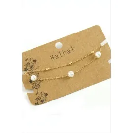 İnci Lüks Çelik Halhal-Sarı