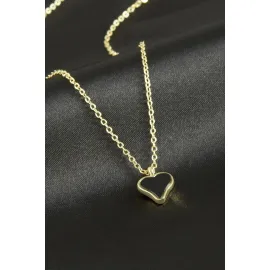 Kalp Polyester Kolye-Yeşil