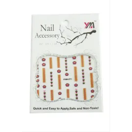 Tırnak Aksesuarı Tattoo Sticker-Beyaz