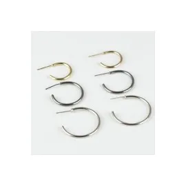 6Lı Kalın Boş Halka-Gümüş Rengi